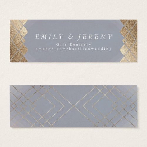 Geometric Gray Gold Gatsby Wedding Gifts