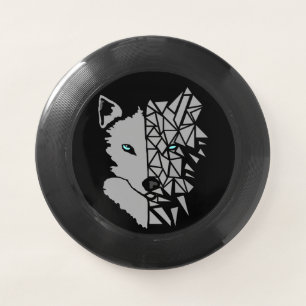Geometric Gray Wolf Wham-O Frisbee