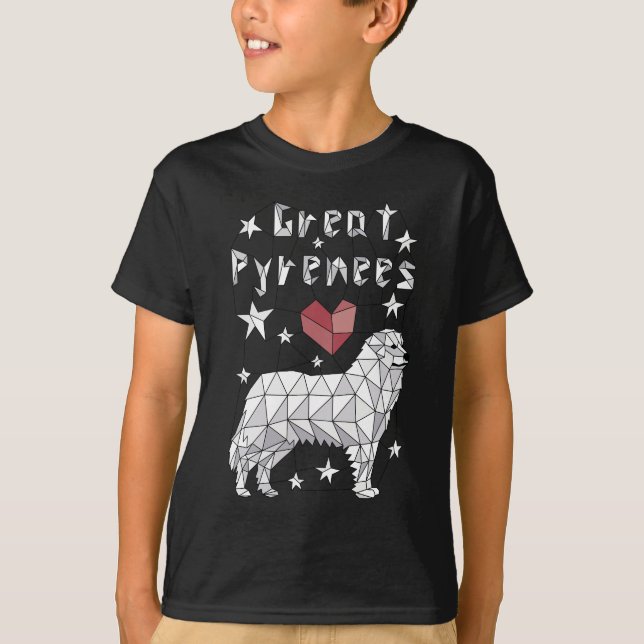 Geometric Great Pyrenees T-Shirt (Front)