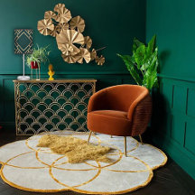 Geometric Green and Gold