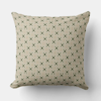 Geometric green and tan 20 inch throw pillow. throw pillow