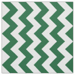 Geometric Green and White Zigzag Pattern Fabric