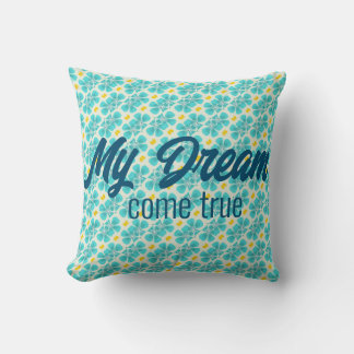 Geometric Green Blue Emerald Diagonal Elegant Throw Pillow
