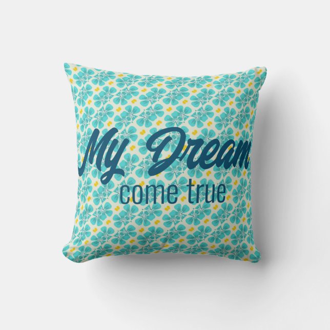 Geometric Green Blue Emerald Diagonal Elegant Throw Pillow (Front)