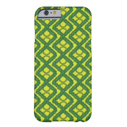 Geometric Green Garland Squares holiday pattern Barely There iPhone 6 Case
