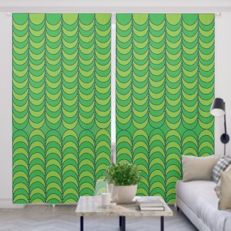 Geometric Green Half Circle Geometric Pattern