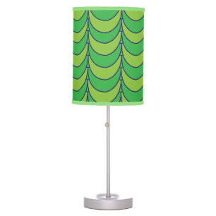Geometric Green Half Circle Geometric Pattern Table Lamp
