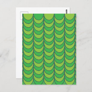 Geometric Green Half Circle Geometric Postcard