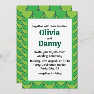Geometric Green Half Circle Geometric Wedding