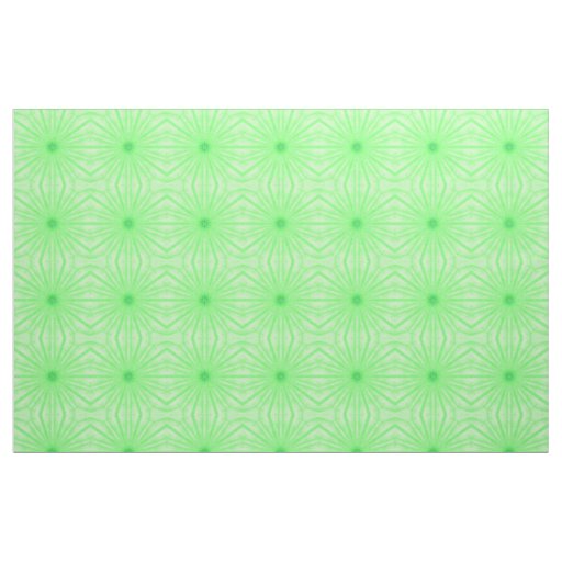 Geometric Green Kaleidoscope Spokes Custom Fabric