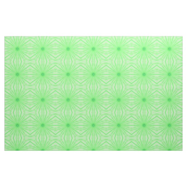 Geometric Green Kaleidoscope Spokes Custom Fabric (Fat Quarter)