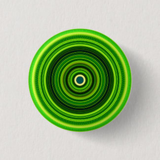 Geometric Green Mandala Design-64055 Button