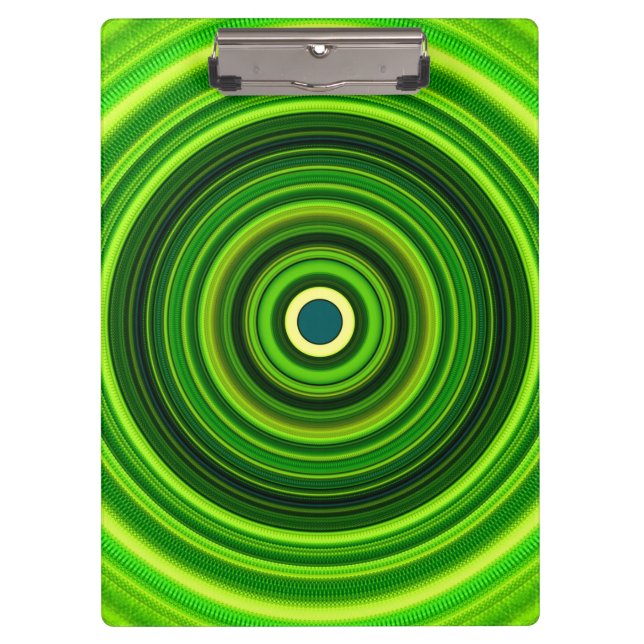 Geometric Green Mandala Design-64055 Clipboard (Front)