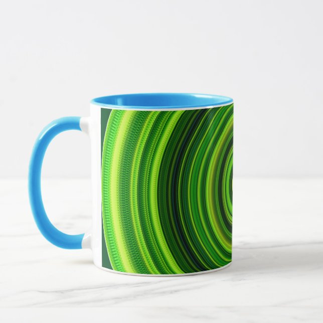 Geometric Green Mandala Design-64055 Mug (Left)