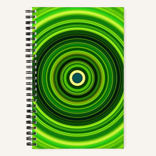 Geometric Green Mandala Design-64055 Notebook (Front)