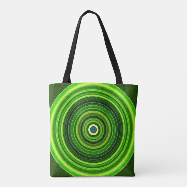 Geometric Green Mandala Design-64055 Tote Bag (Back)