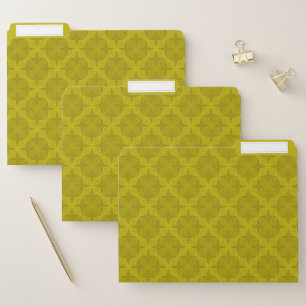 Geometric green olive art deco file folder