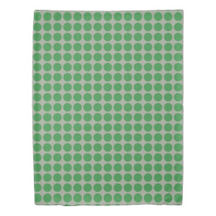 Geometric Green Polka Dots on any Color Duvet Cover