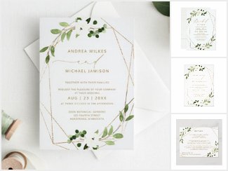 Geometric Greenery Wedding