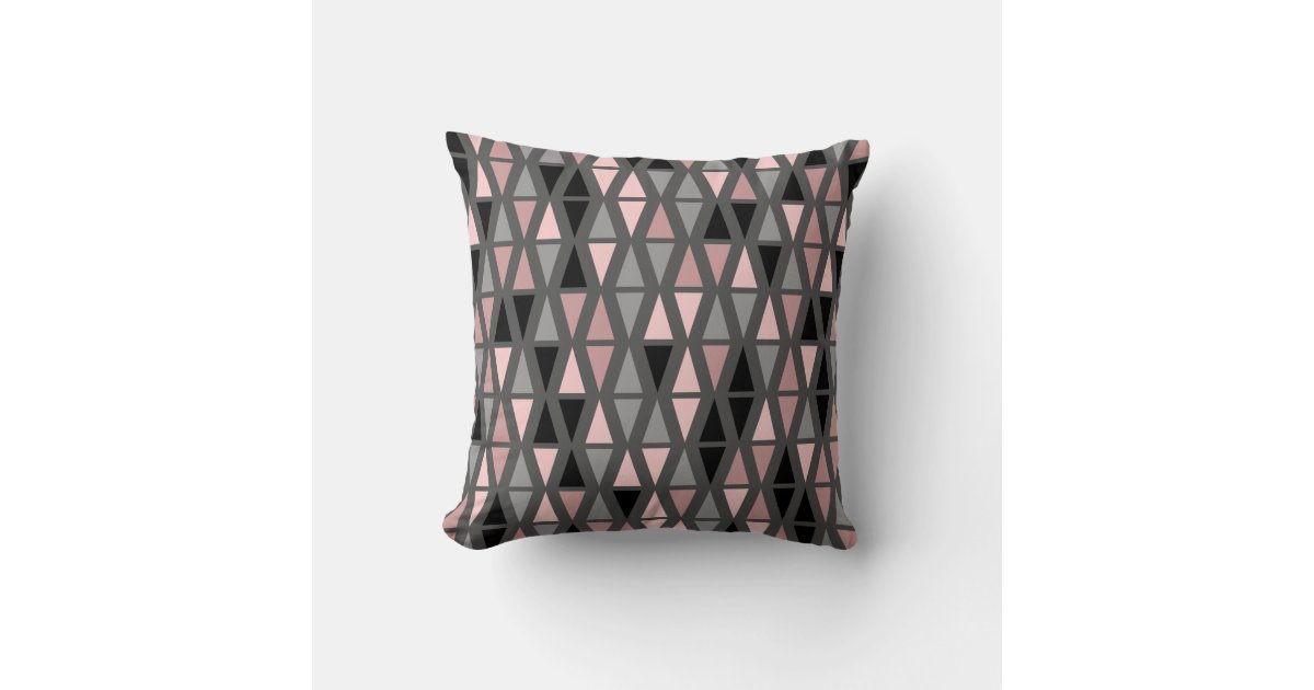 boho throw pillow, diversity mid century inspired, geometric