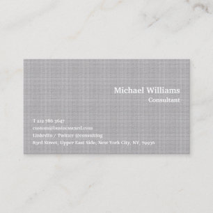 Geometric Grey Checkered Pattern Modern Trendy DIY Business Card