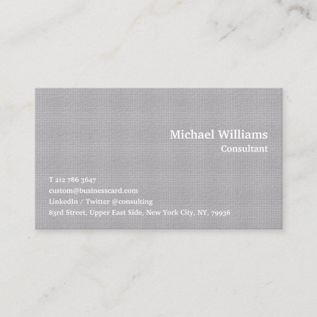 Geometric Grey Checkered Pattern Modern Trendy DIY Business Card (Front)