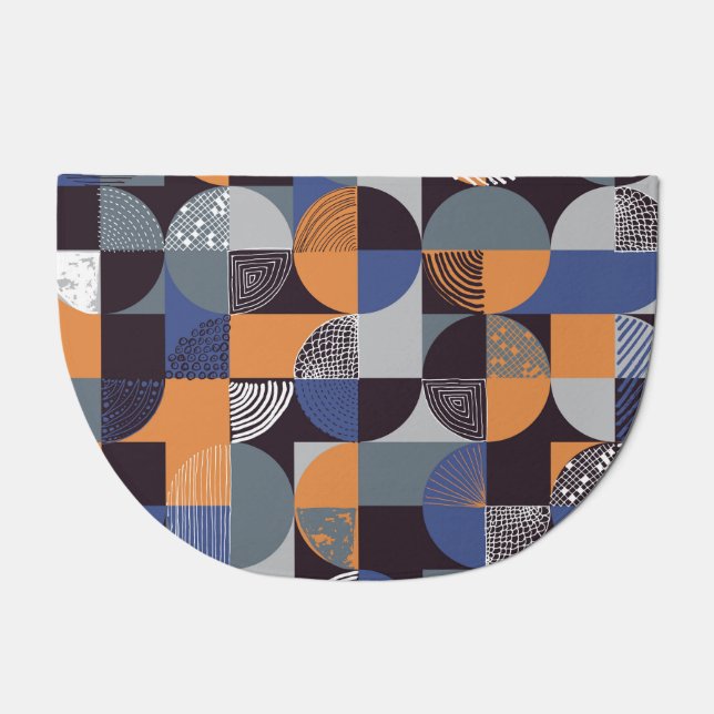 Geometric Handdrawn: Creative Seamless Doodles. Doormat (Front)