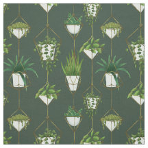 Geometric Hanging Houseplant Pattern