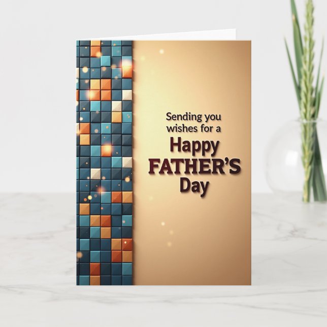 Geometric Happy Fathers Day Card (Front)