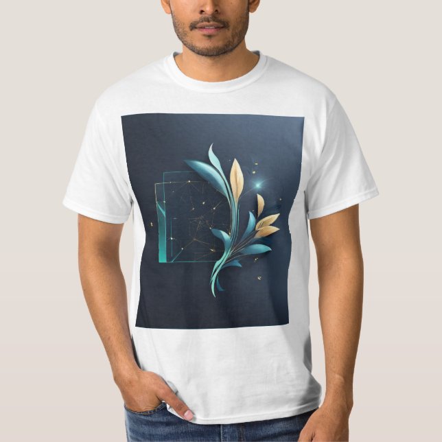 "Geometric Harmony: A Bold Exploration of Graphic  T-Shirt (Front)