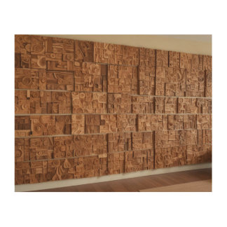 Geometric Harmony: A Wooden Mosaic Wood Wall Art