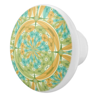 Geometric harmony ceramic knob