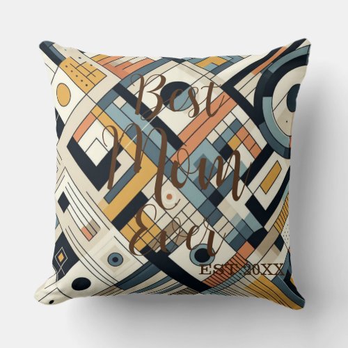 Geometric Harmony Contemporary and Stylish Feel Throw Pillow