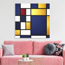 Geometric Harmony – Midnight Luxury Canvas Print