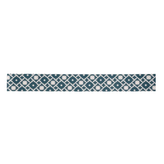 Geometric Harmony Minimal Diamonds Pattern Satin Ribbon (Front)