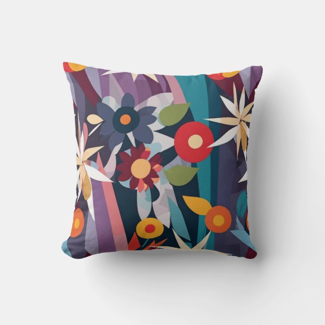 Geometric Harmony Throw Pillow (Front)