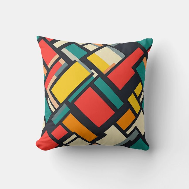 Geometric Harmony Throw Pillow (Front)