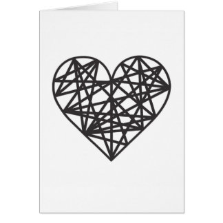 Geometric heart cards