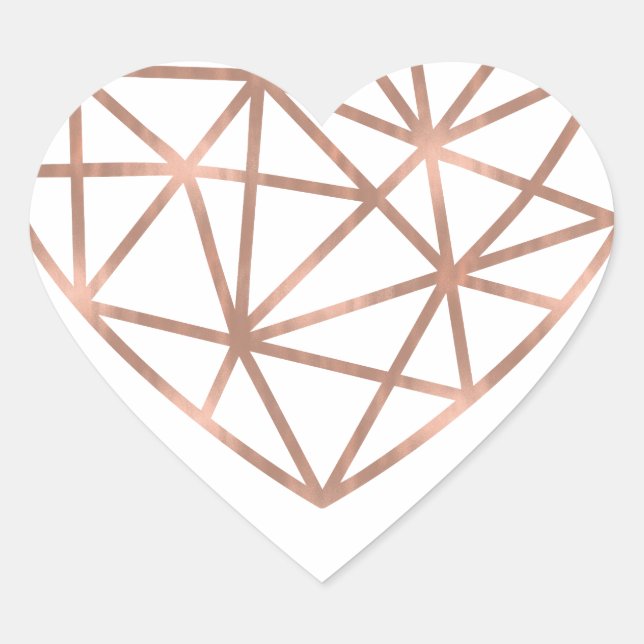 Geometric Heart Smitten Heart Sticker (Front)