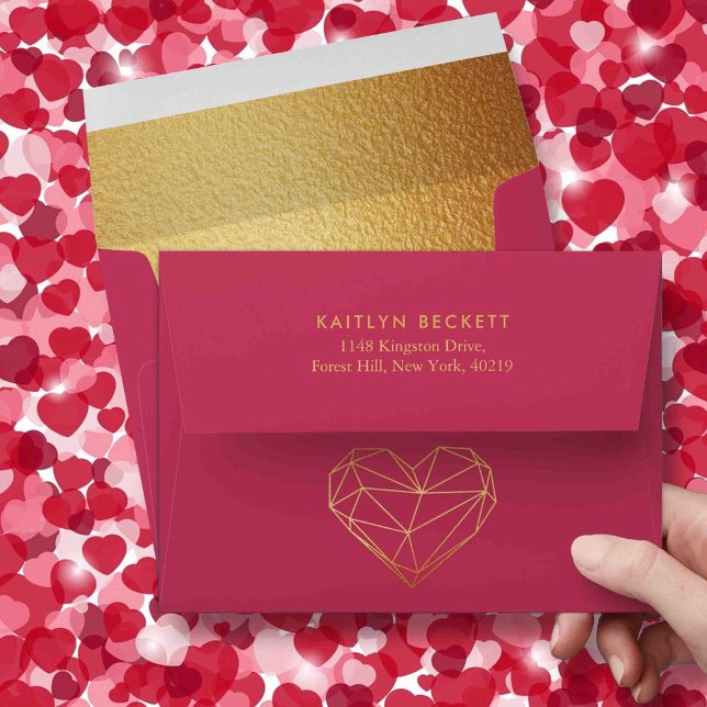 Geometric Heart Valentine's Day Envelope (Creator Uploaded)