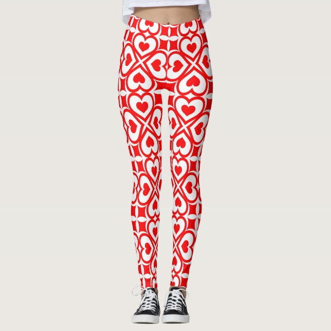 geometric hearts leggings (Front)