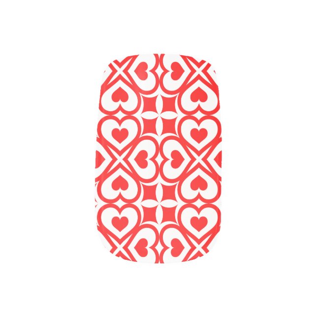 geometric hearts minx nail art (Left Thumb)