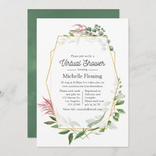 Geometric Herbarium Virtual Shower Invitation