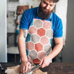Geometric Hexagon Shapes Apron