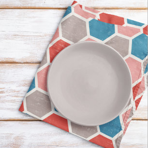 Geometric Hexagon Shapes Cloth Placemat