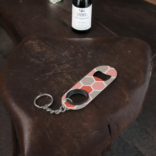 Geometric Hexagon Shapes Keychain Bottle Opener