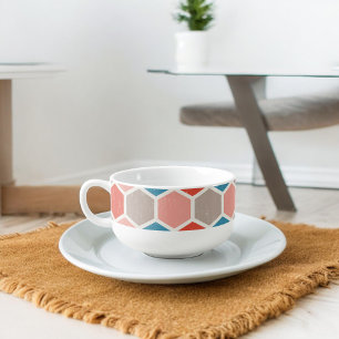 Geometric Hexagon Shapes Soup Mug