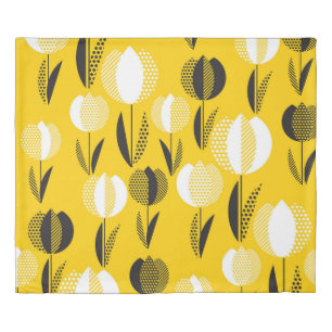 Geometric Holland Tulip Flower Pattern Duvet Cover