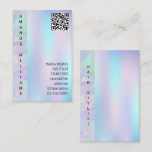 Geometric Holographic QR Code Business Card