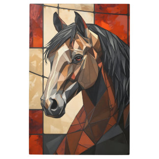 Geometric Horse Wall Art Gift Modern Metal Art